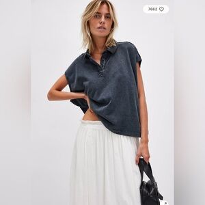 NWOT We the Free Keep on Polo - Black